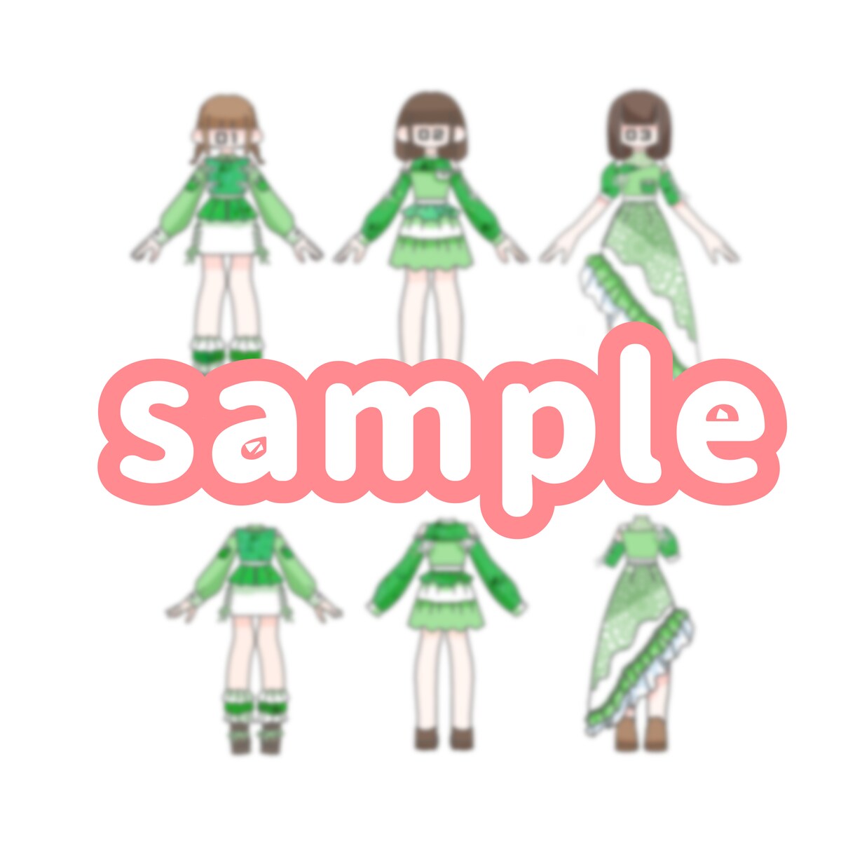 衣装のデザイン描きます 立ち絵限定、デザイン制作を格安で！！ イメージ3