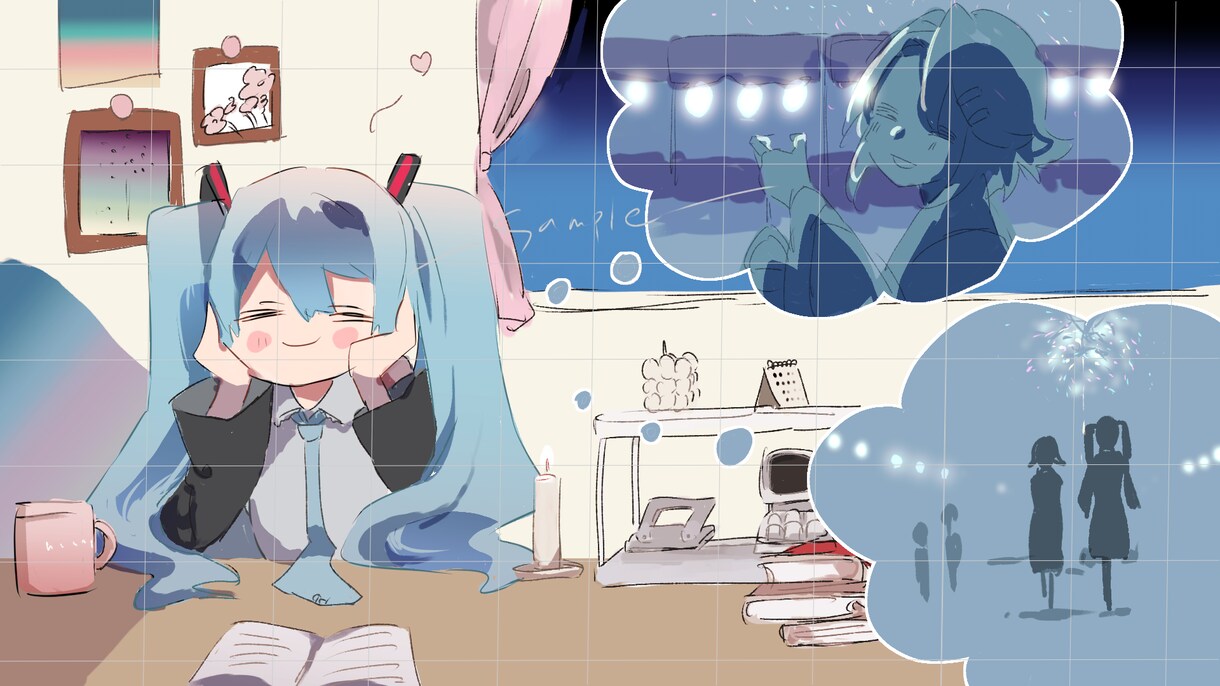 可愛い系!配信・SNS用の一枚絵描きます 表情差分3種付きで活動応援します イメージ6