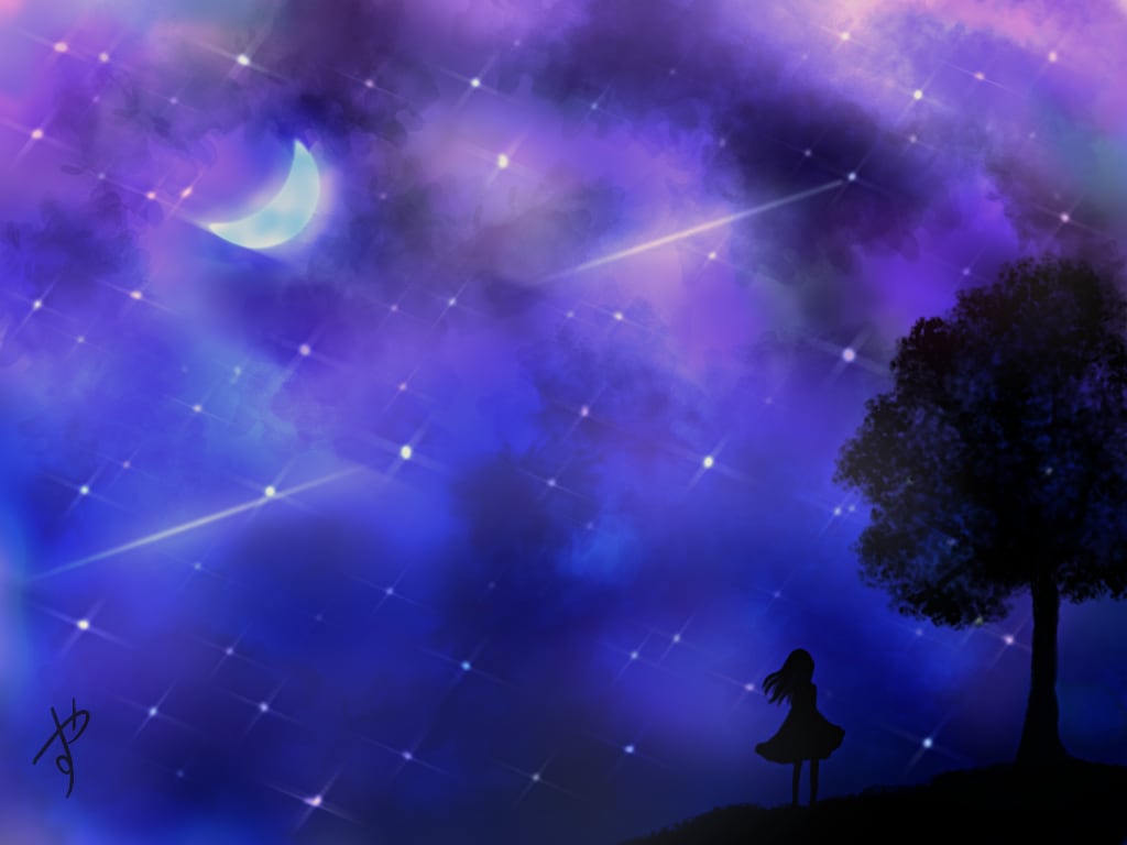 キラキラ、綺麗なイラスト描きます 夜空や海と言ったキラキラして綺麗な風景等を描きます。 イメージ2