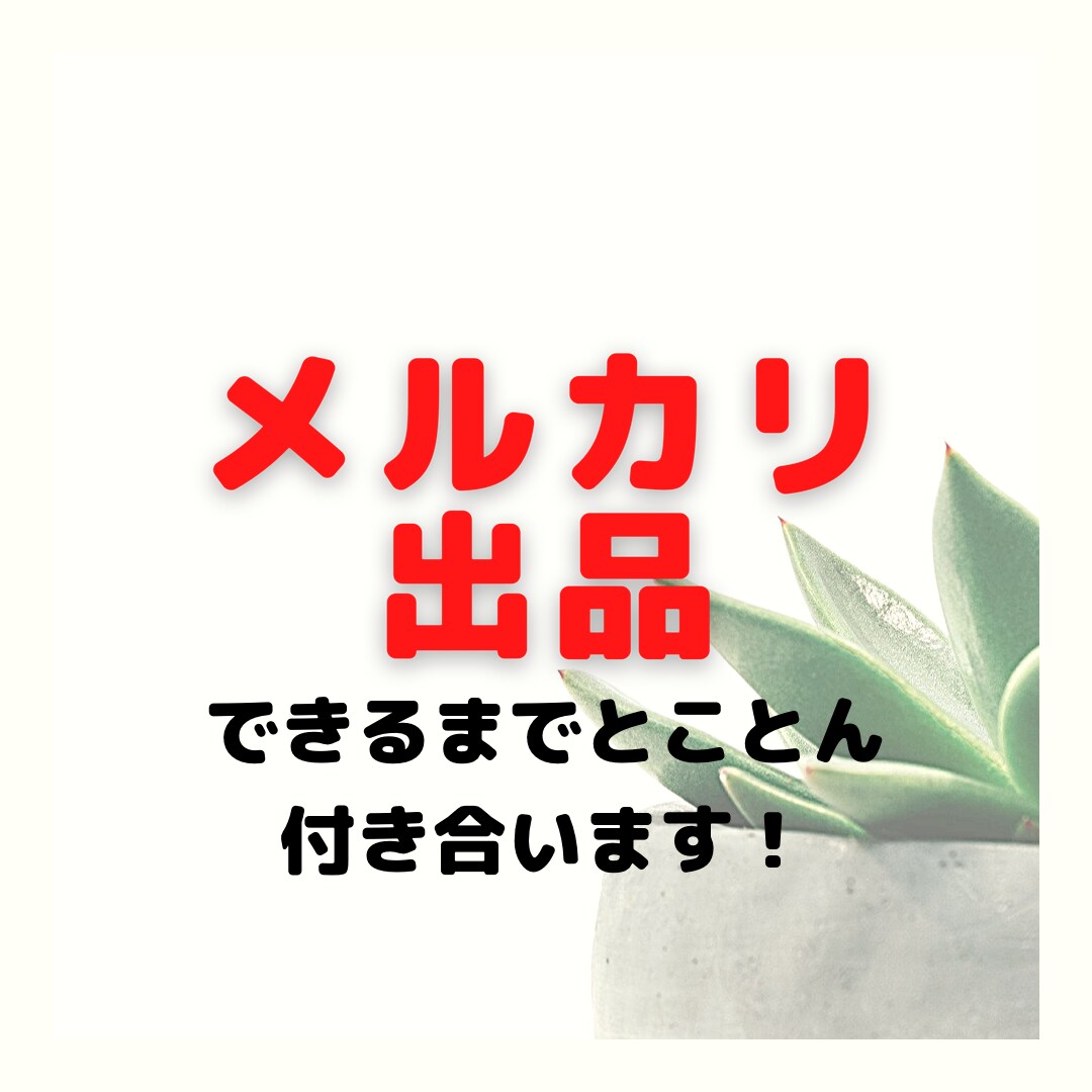 メルカリ出品できるまで付き合います 完全初心者様向けメルカリ出品方法できるまで付き添います。 イメージ1