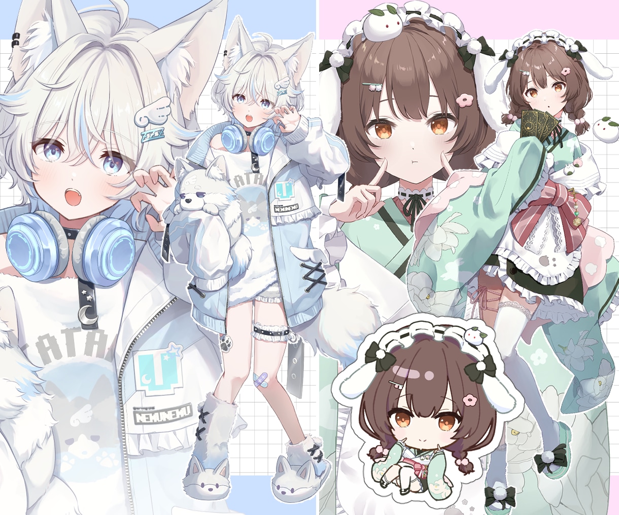 高品質な立ち絵/Live2D用パーツ分け制作します これからVtuberデビューされる方や新衣装などに イメージ3