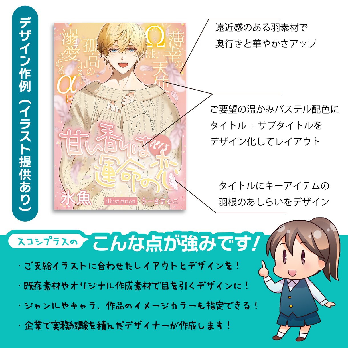 イラスト提供なしでも大丈夫!表紙デザイン作成します 表紙絵で悩みがちな小説本におすすめ!イメージが伝わる表紙作成 イメージ3