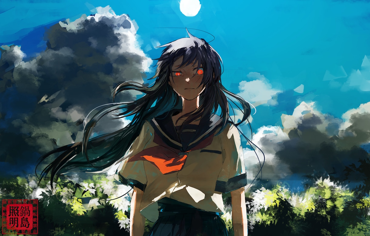 雰囲気のある一枚絵を描きます キャラクターが「そこに居る」ような絵を作成します。 イメージ1