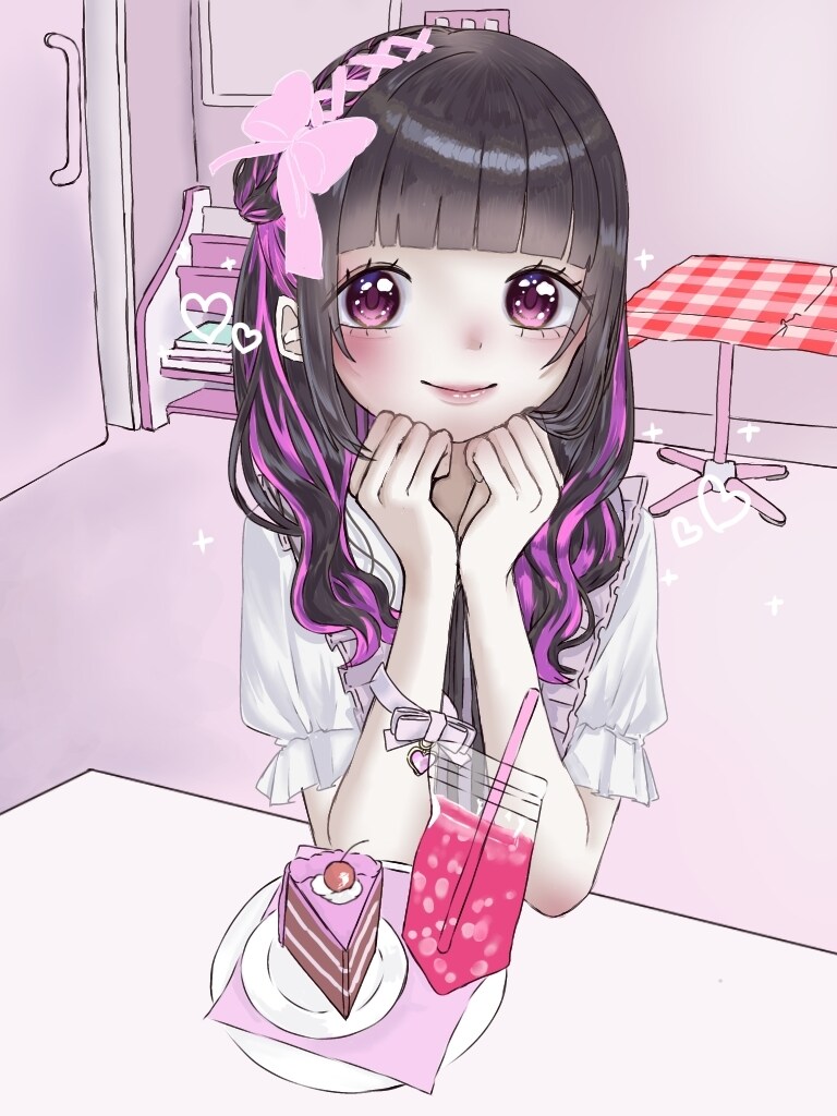 地雷系の女の子かわいい女の子ます 可愛い女の子はキラキラ輝いて眩しいです イメージ3