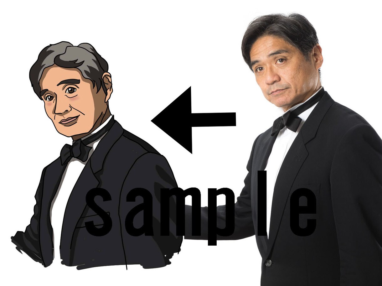 似顔絵のイラストを作成します SNSのアイコンなどで使えます。 イメージ2