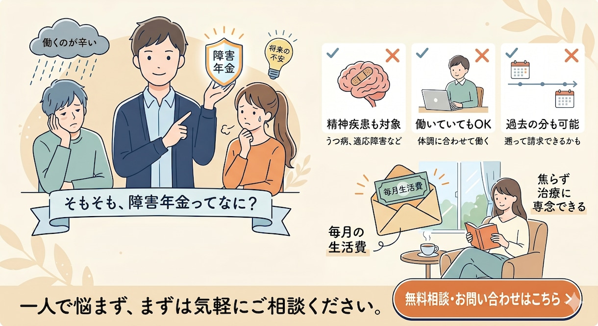 障害年金について説明します 障害年金の制度や申請方法について動画でご説明します イメージ1