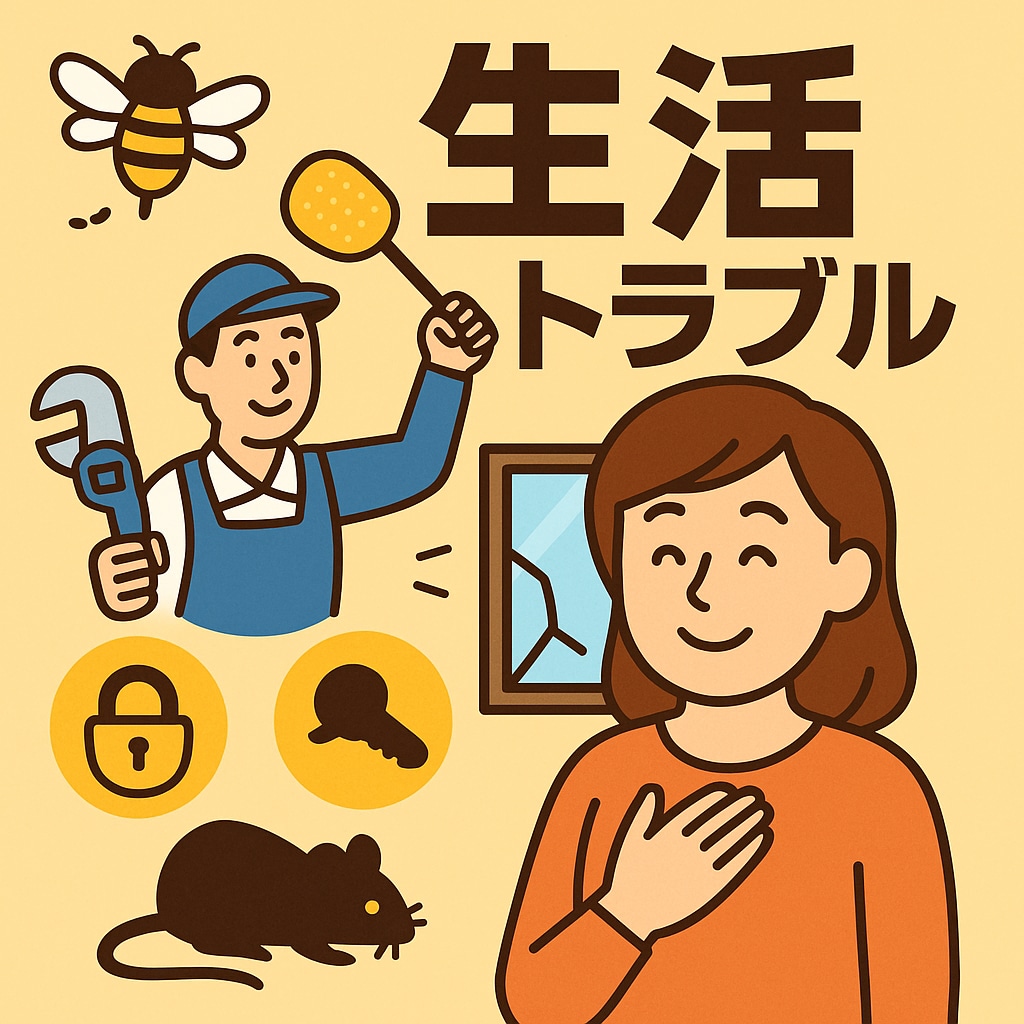 生活トラブルの対処を判断します 鍵・蜂・ガラス等、自力対応か業者手配かを即判断！ イメージ1