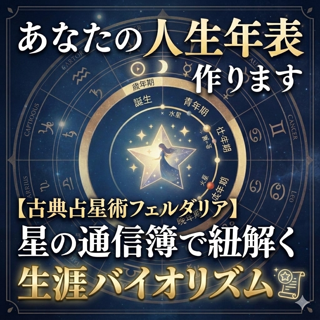 あなたの人生年表作ります 【古典占星術フェルダリア】星の通信簿で紐解く生涯バイオリズム イメージ1