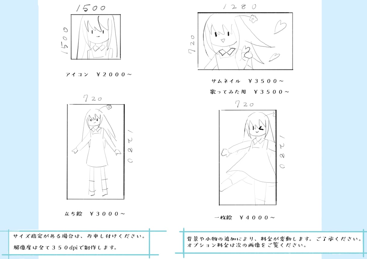 お好きなイラストを描きます サムネ、歌ってみた、アイコンなどのイラスト作成！ イメージ2