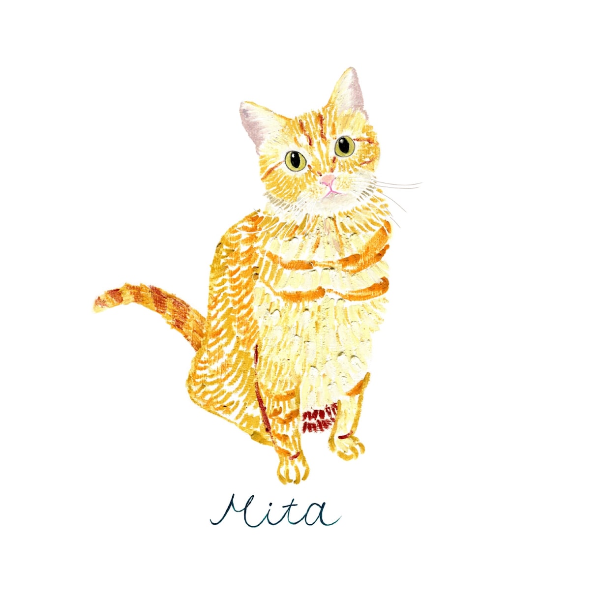 アートなペットイラストをクレヨンで描きます クレヨン画でデフォルメしたうちの子イラストをお手元に イメージ5
