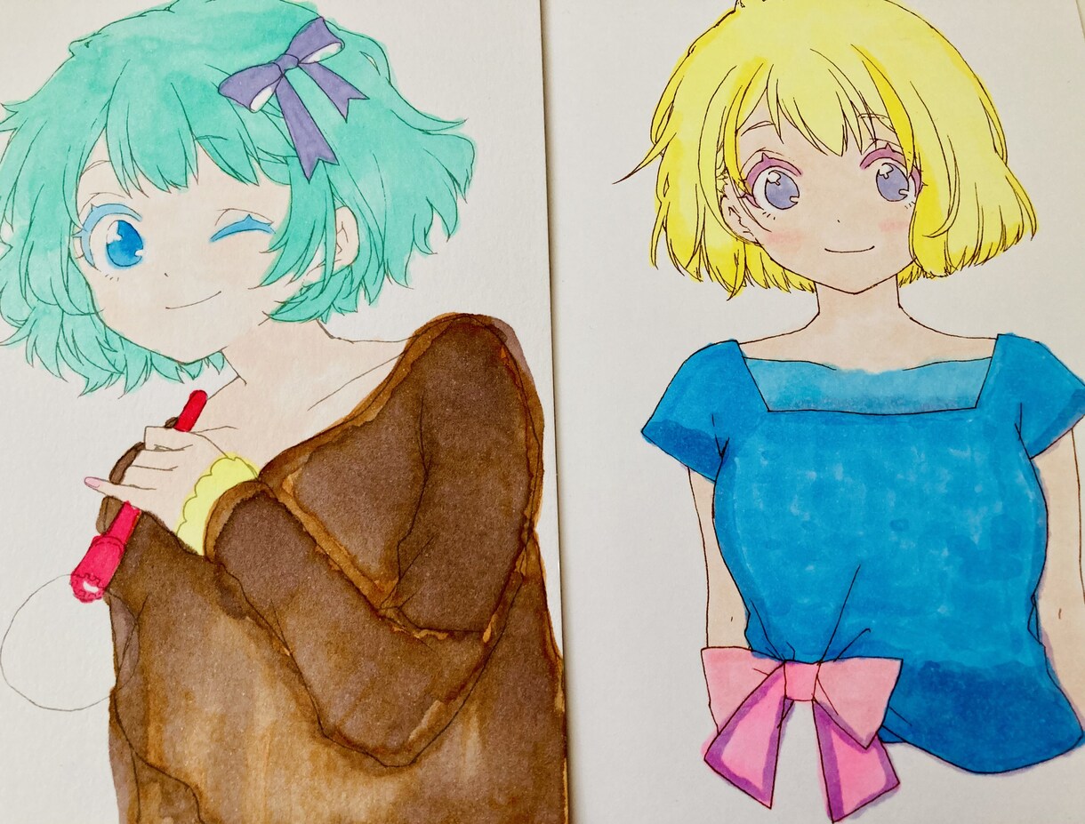 線画の色塗りします 可愛くポップに塗らせてください！ イメージ3