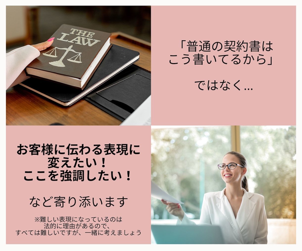 初めてにオススメ！高額講座の契約書、規約作成します 不安や疑問に寄り添って、具体例を話しながら説明します。 イメージ4