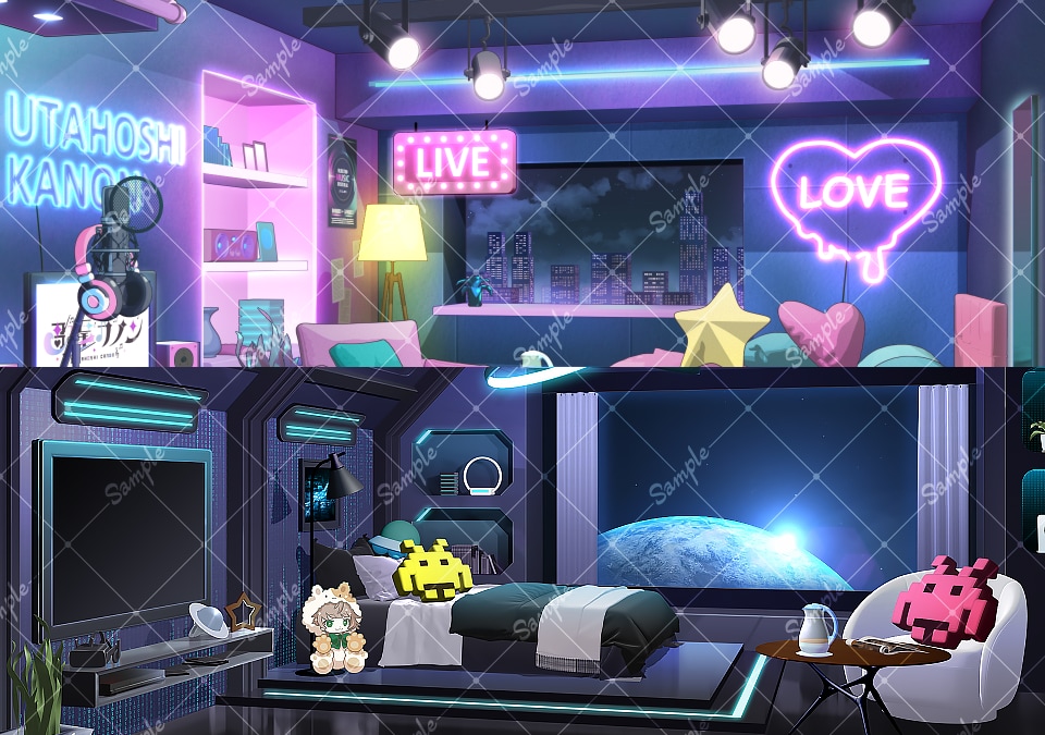 背景イラストを作成します ゲーム背景、VTuber様のお部屋、IRIAM背景などに！ イメージ4