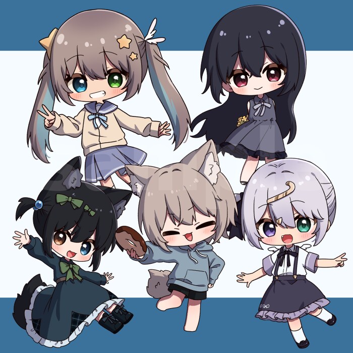 ぷにぷにでかわいい！ミニキャライラストを描きます 商用可！グッズや動画、配信などにご利用いただけます イメージ4