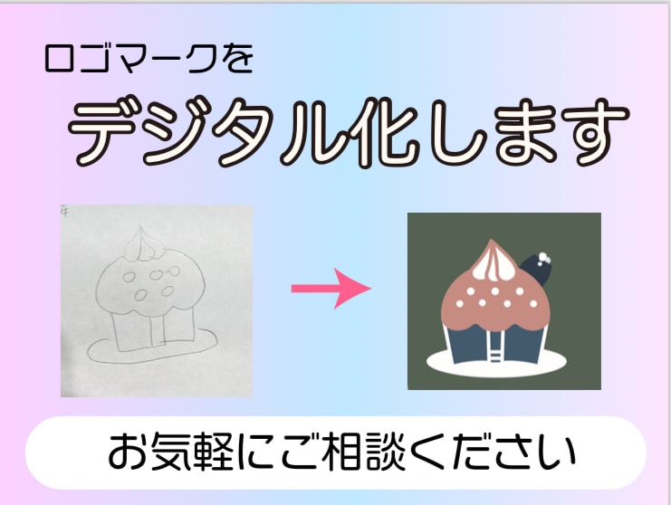 手書きのロゴ、イラストをデータ化します 迅速な対応を心がけています。お気軽にご相談ください！！ イメージ1