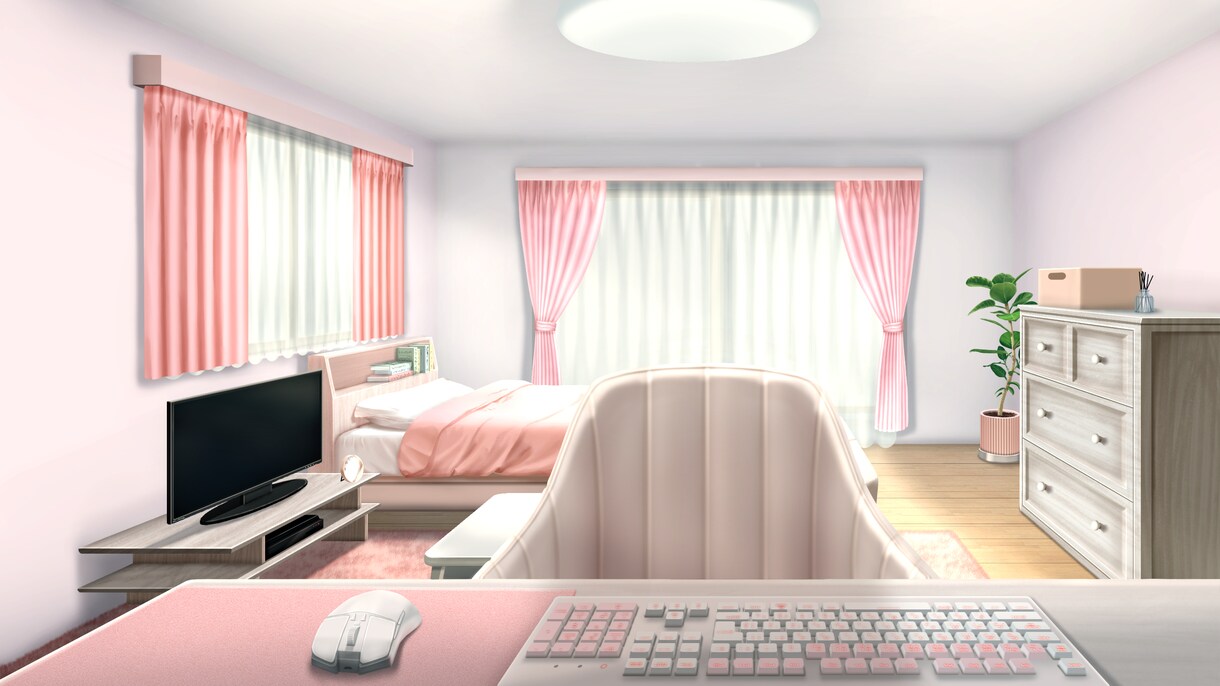 配信などで使用できるお部屋背景オーバーレイ描きます 可愛い雰囲気からダークな雰囲気まで、なんでもご相談ください！ イメージ1