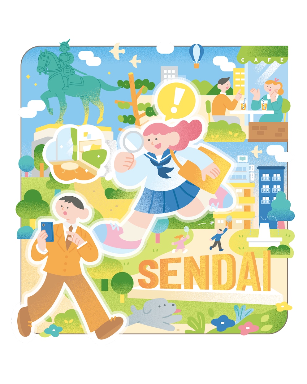 商用可◎ポップで目を惹くカラフルなイラスト描きます 書籍の挿絵やWEB、グッズなど幅広い媒体に対応します！ イメージ4