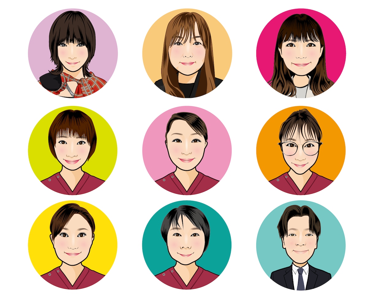 SNSや名刺に使える可愛い似顔絵をお描きします あなたらしさが伝わる ポップでやさしい似顔絵アイコン★ イメージ2
