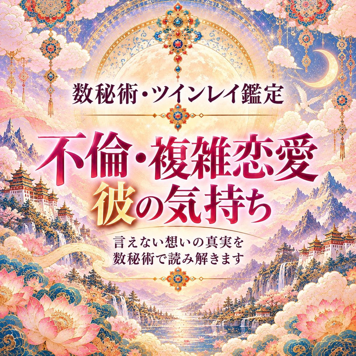 複雑恋愛の彼の気持ちと今後を占います 誰にも言えない恋の不安を数秘術で読み解きます イメージ1