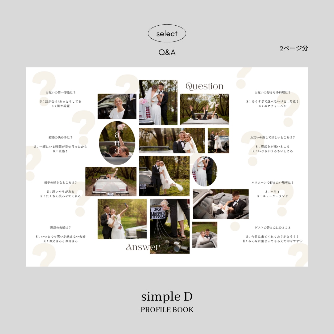 Simple　プロフィールブックを作成します 《design D》落ち着いたデザインがお好きな方に！ イメージ7