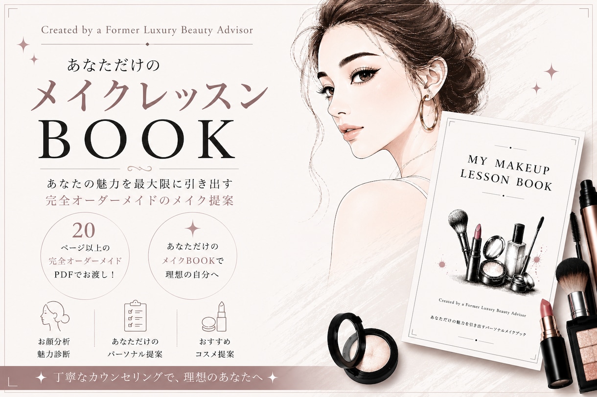 あなただけのメイクアップブック作成します 〜自分に似合うメイクが見つかる〜 イメージ1