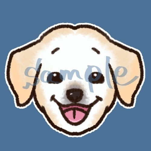 SNS、ブログに！ペットの似顔絵アイコン制作します クレヨンタッチの可愛らしいペットのアイコンを低価格で☆ イメージ4