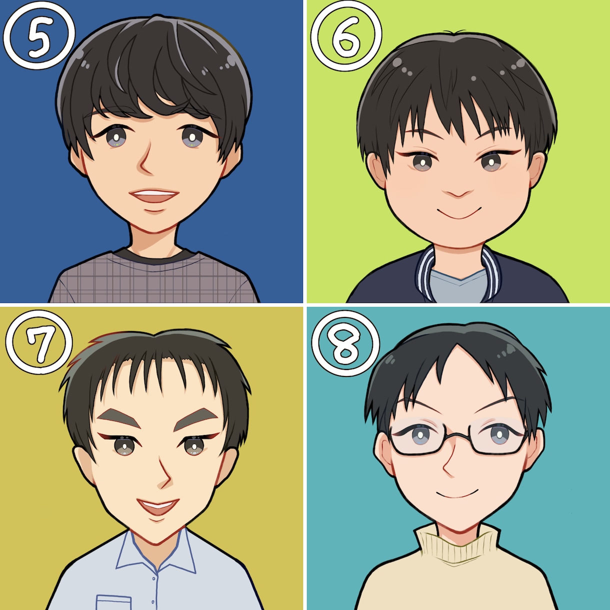 シンプルデフォルメ★好印象な似顔絵描きます リアルすぎずアニメっぽすぎない絵柄でほどよく似せます！ イメージ3