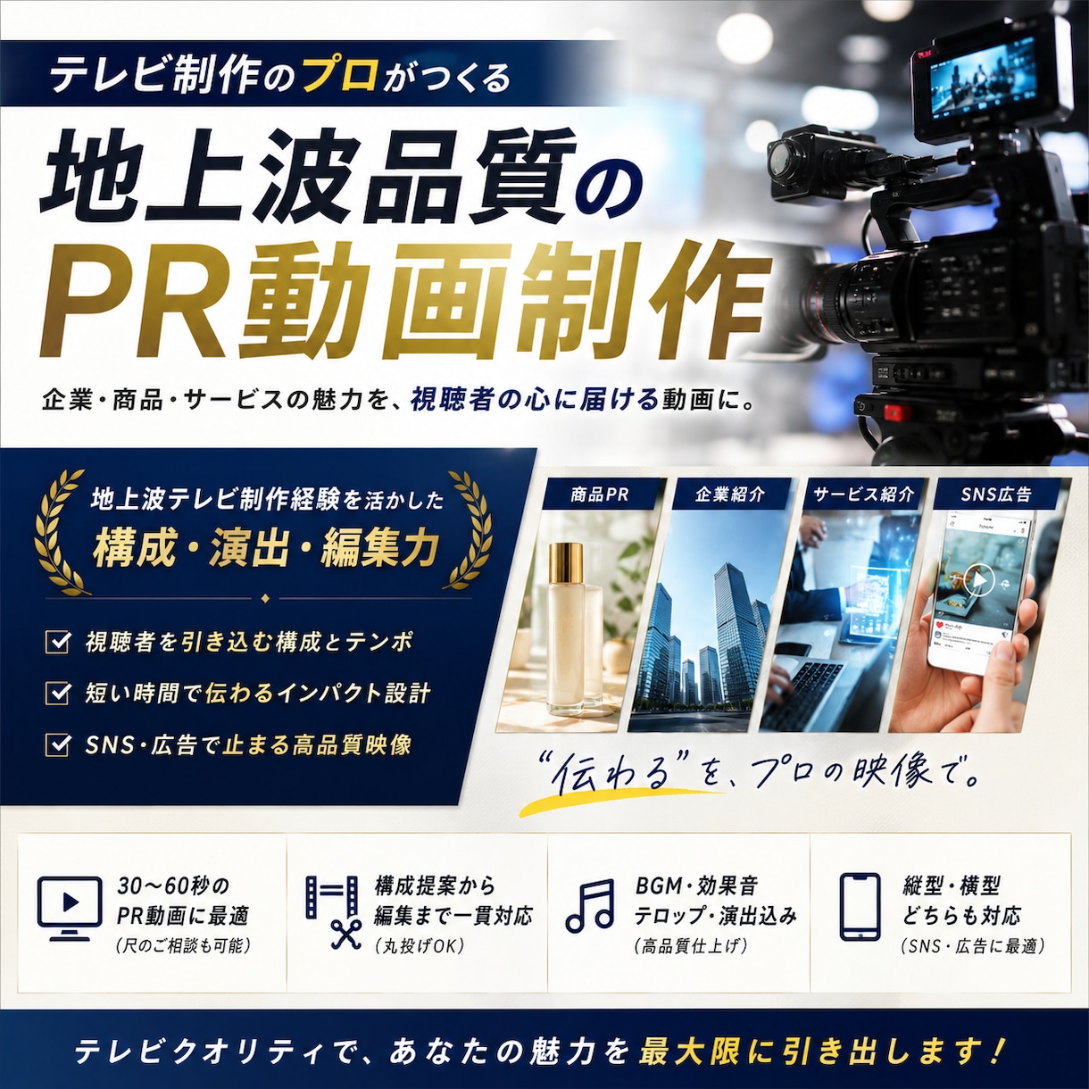 地上波品質のPR動画を制作します テレビ制作経験を活かした高品質PR動画 イメージ1