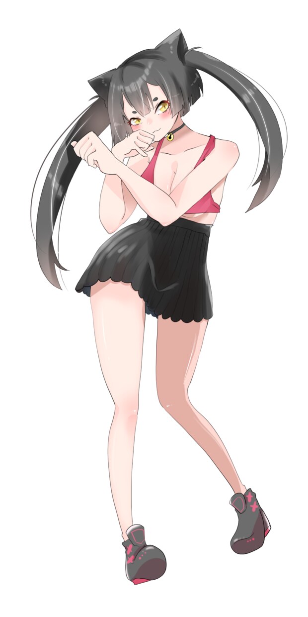 全身立ち絵を販売致します 黒猫風のかわいいキャラクター立ち絵！差分あります！ イメージ3