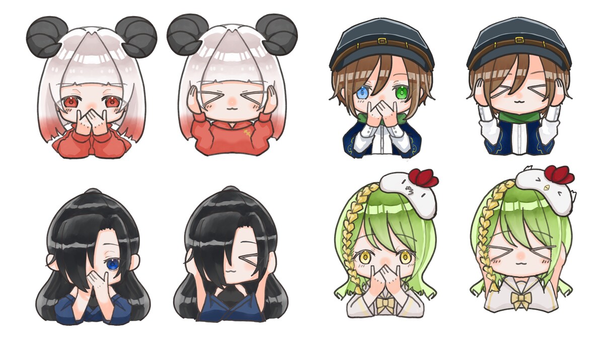 商業利用〇　動画や配信で使えるミニキャラを描きます 動画、配信で使うスタンプ、アイコンなどにどうですか？ イメージ1
