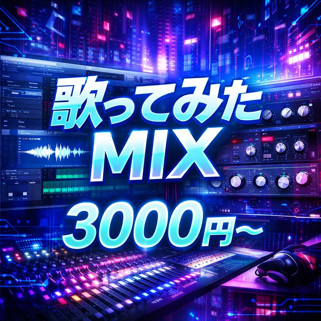 先着5名様限定！3000円〜歌ってみたMIXします ピッチ補正+ハモリ作成オプションあり♪スマホ録音OK！ イメージ1