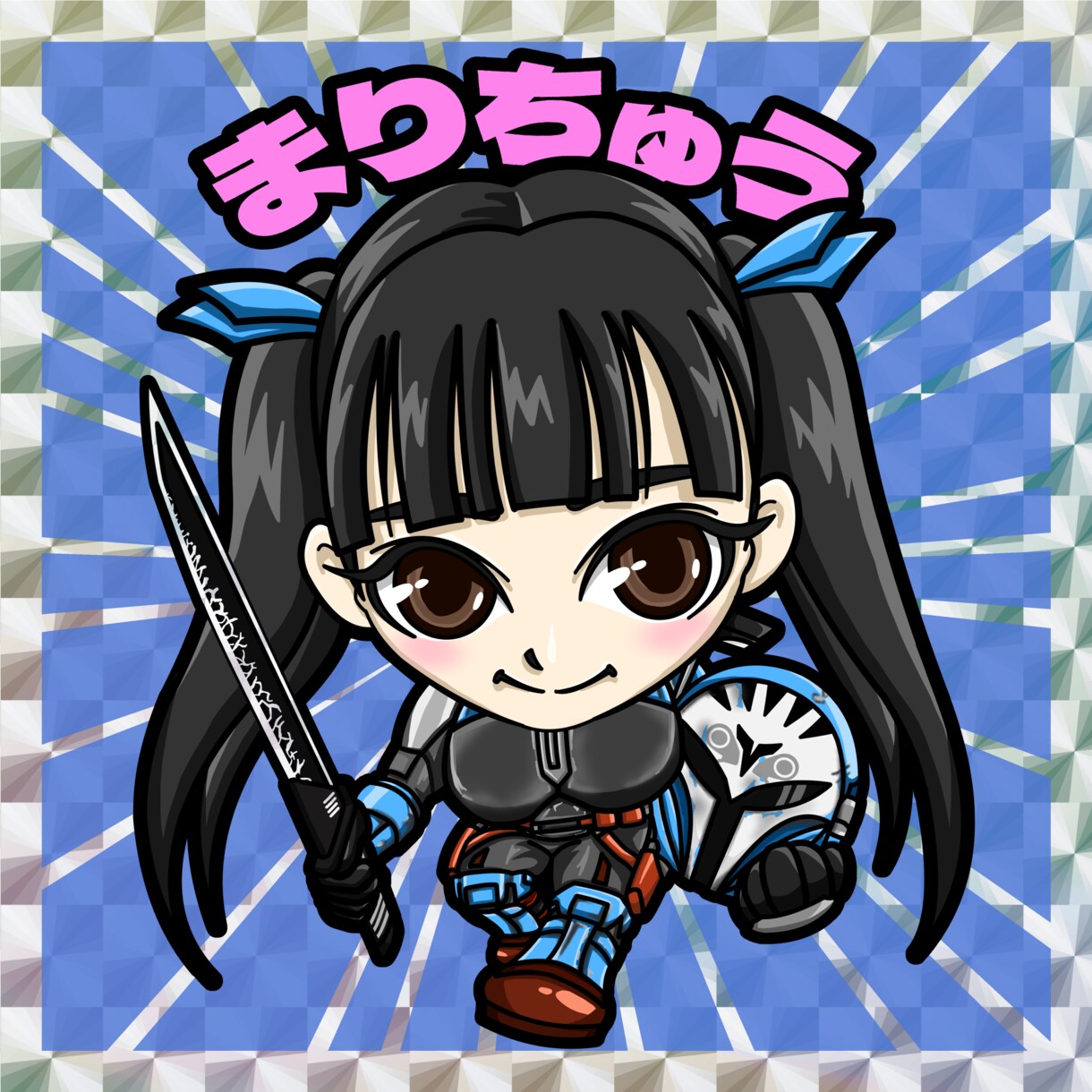 ビックリマン風おまけシールイラスト作成します 名刺代わりにかわいいイラストであなたをアピール！ イメージ3
