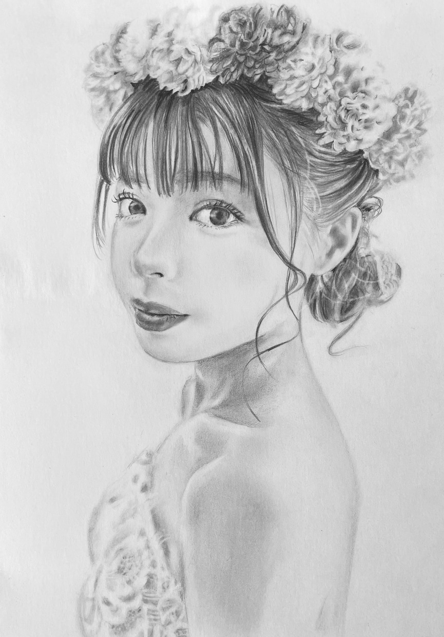 お気に入りの写真を手描きの鉛筆画で似顔絵にします 記念に…プレゼントに…世界で1つだけの鉛筆画で残しませんか イメージ3