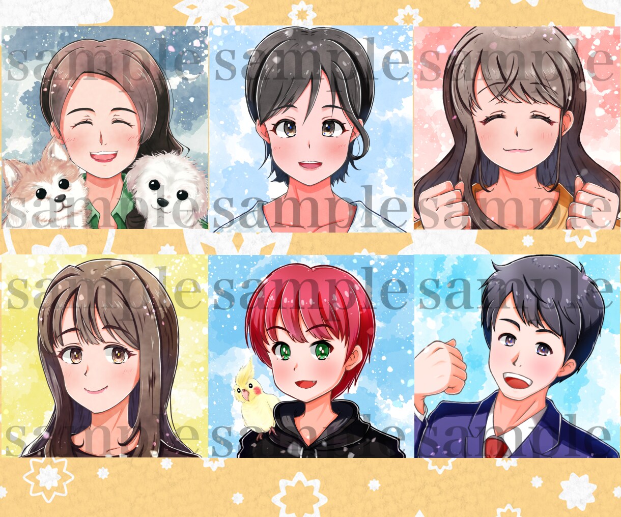 フォローされやすい！笑顔のアイコンお描きします SNS、ブログ、配信、副業にも！デフォルメも対応出来ます！ イメージ8