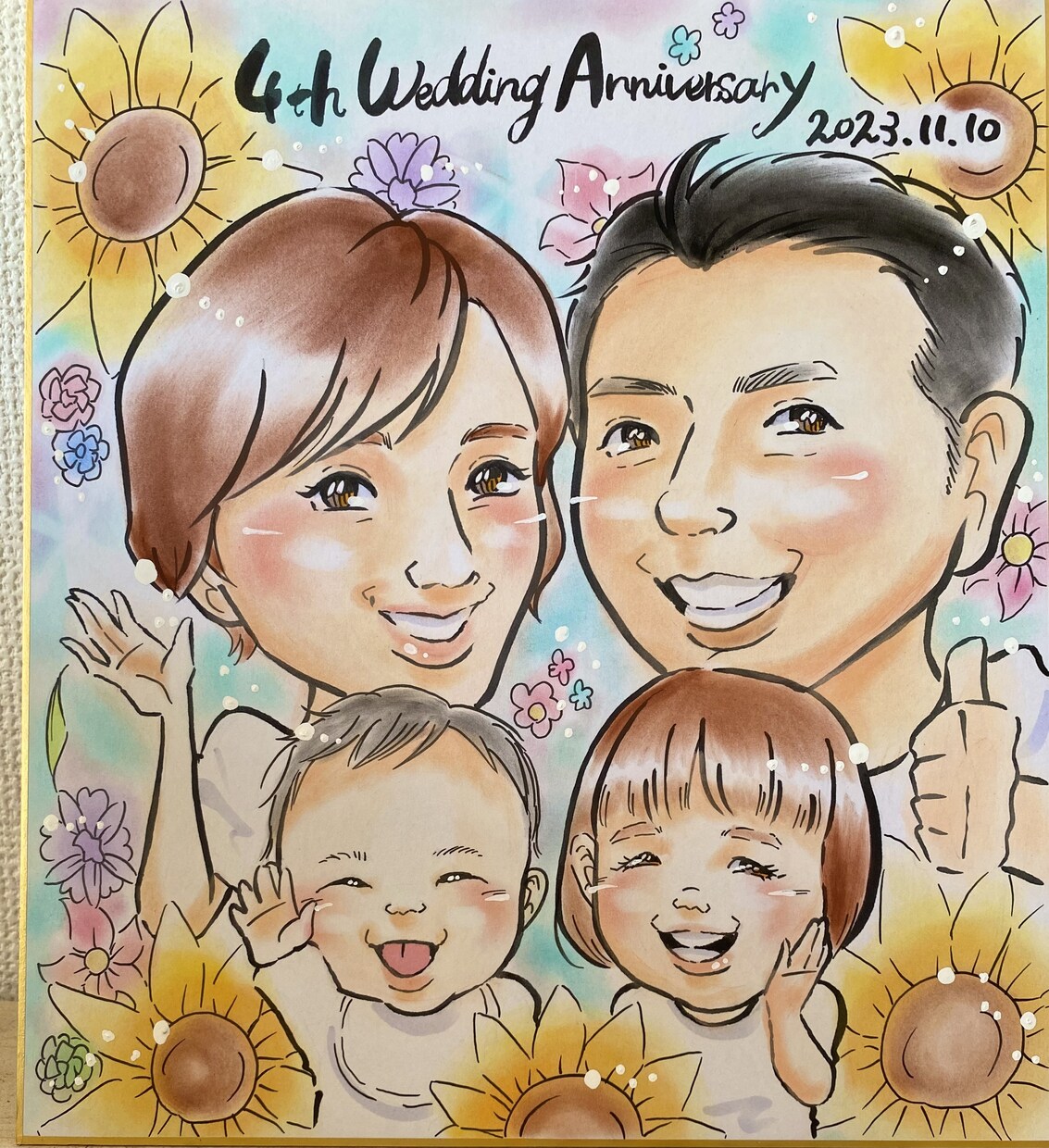 色紙版！似顔絵お描きします ⭐︎動きのある似顔絵をお届け⭐︎プレゼントにいかがでしょうか イメージ6