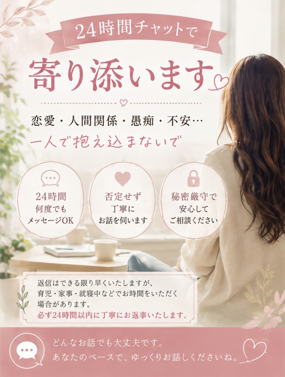 愚痴！悩み！何でも聞きます 一人で抱え込まないで☆私と話そう！ イメージ1