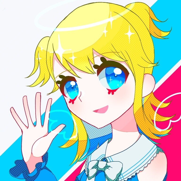SNS用のアイコンを描きます 原色に近い色を使うので結構目立つと思います イメージ2