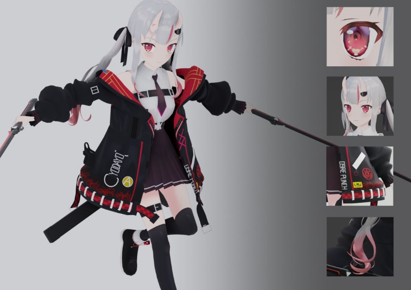Vtuber様の3Dモデリング承ります フルスクラッチであなただけのモデルを一から制作！ イメージ3