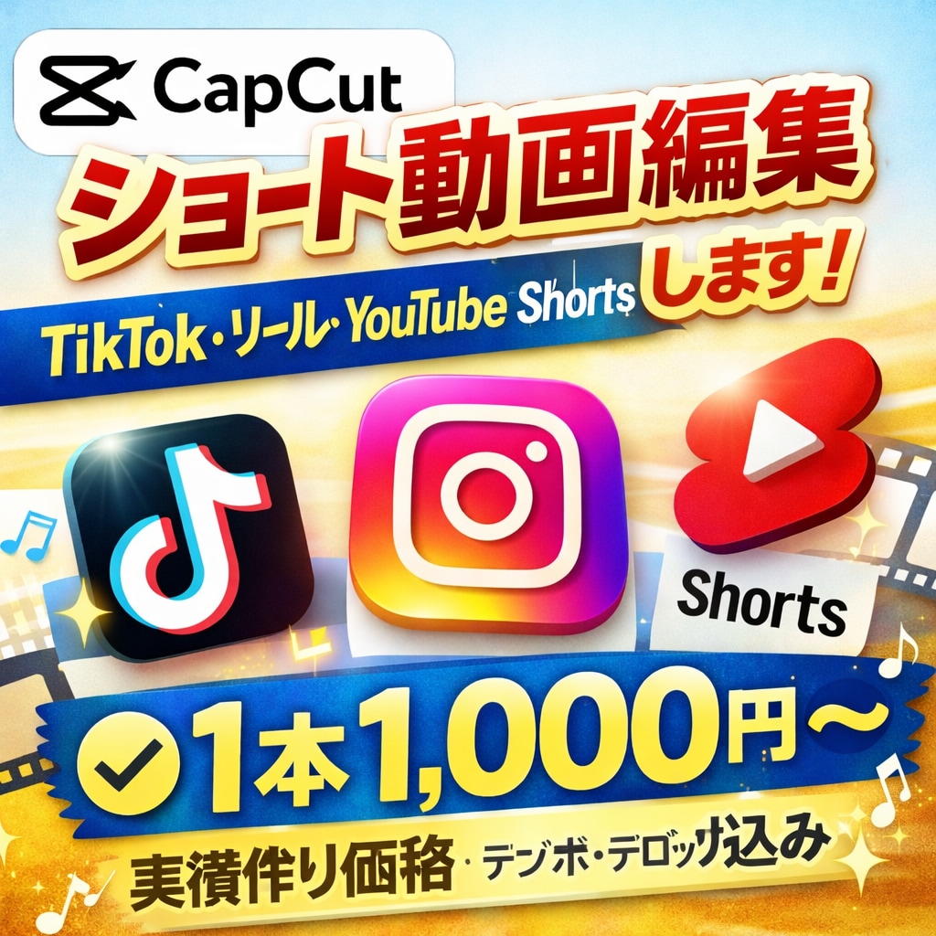 ショート動画編集｜迅速対応します 初心者歓迎！ショート動画編集対応します イメージ1