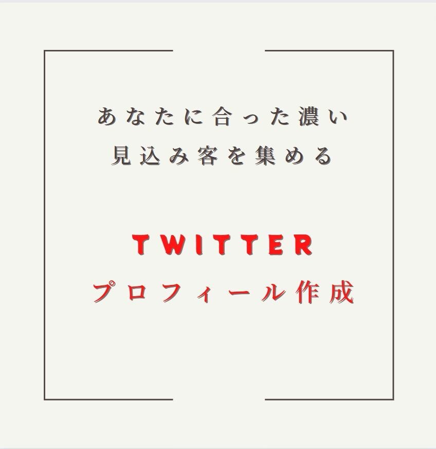 あなたのTwitterのプロフィールを添削します 貴方にあったプロフィールを提供します イメージ1