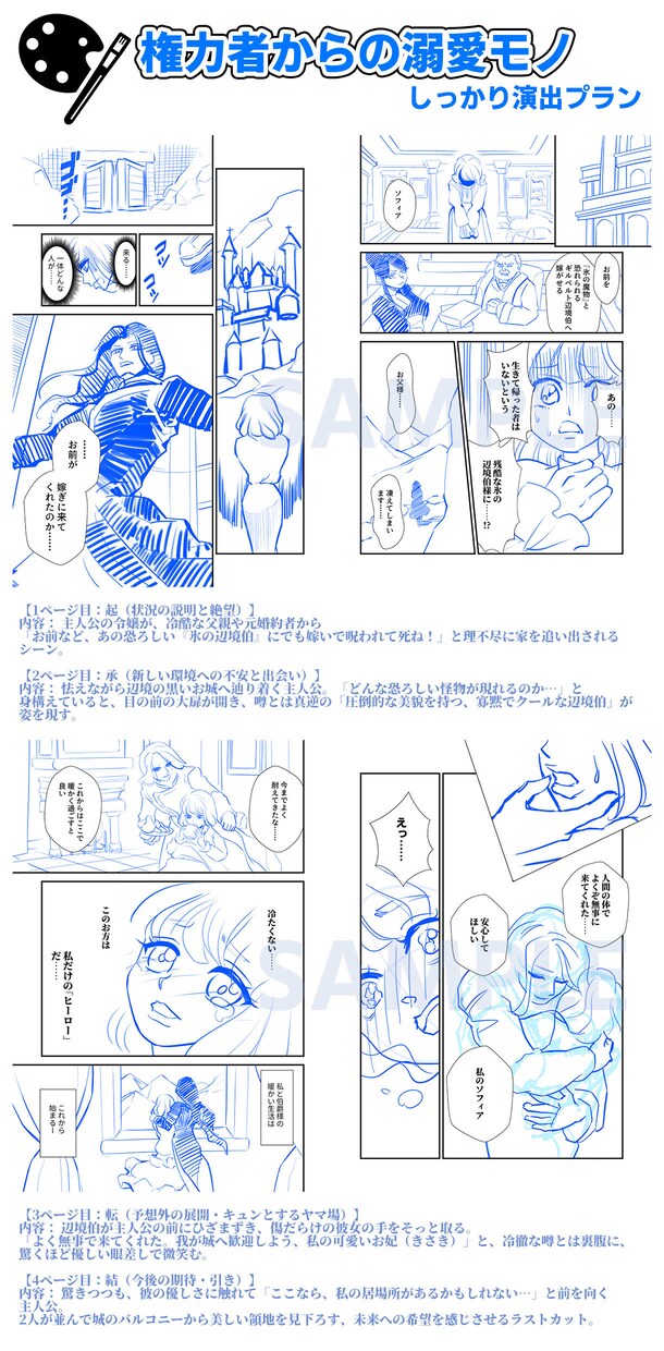 あなたの漫画制作の究極時短！ネーム「だけ」作ります 読者を惹き込む視線誘導｜幅広いジャンルに対応｜クリスタ形式 イメージ6
