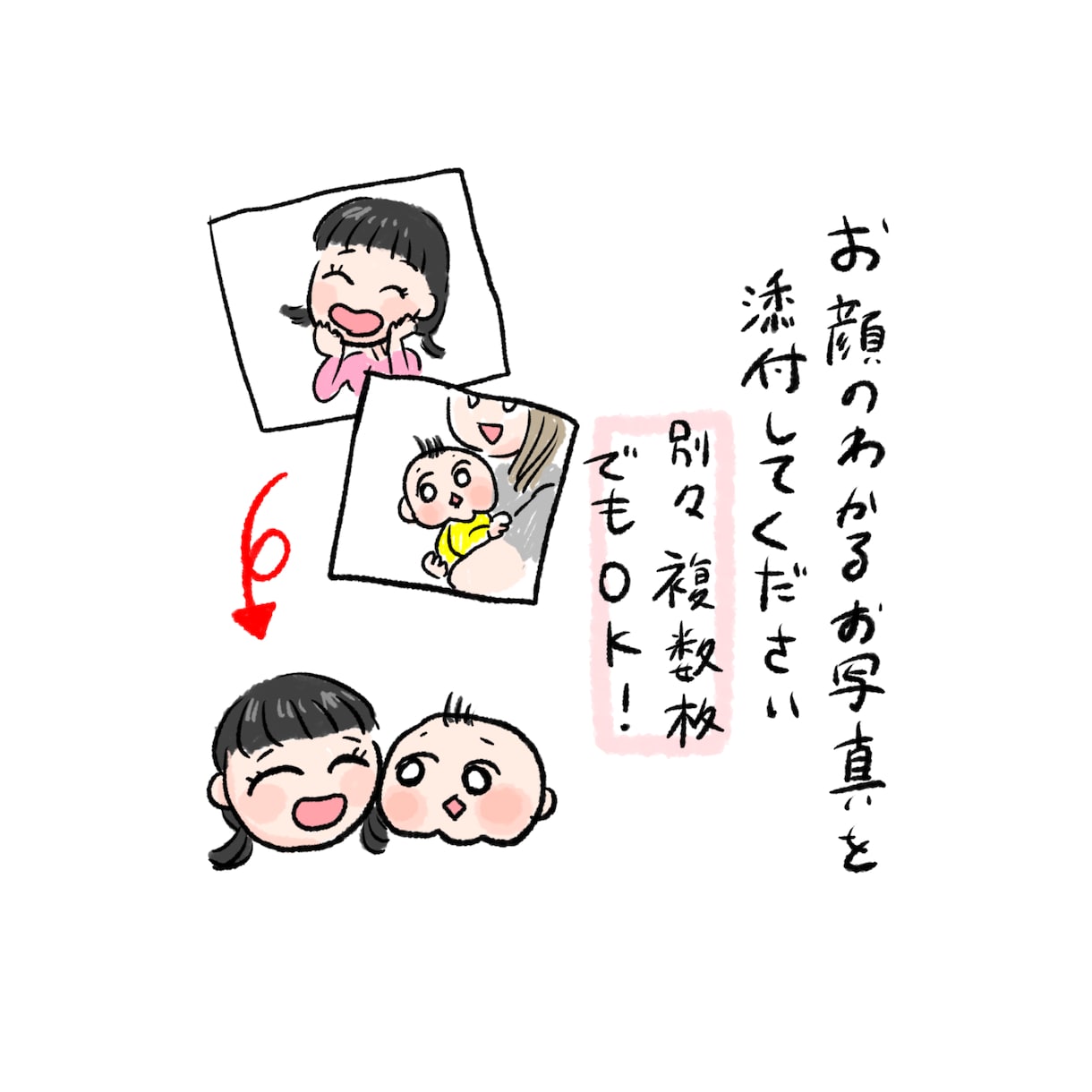 アイコン用の似顔絵描きます アイコンなどに使える似顔絵描きます（お顔のみ） イメージ4