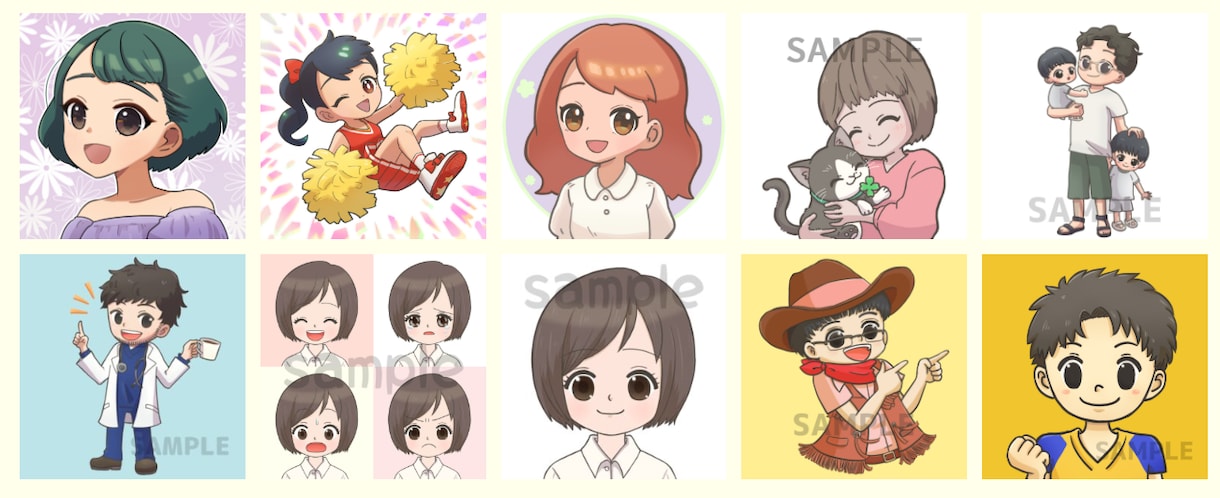 男性にも女性にもおススメ！人物アイコン描きます ブログ・YouTube・SNSの顔に！立ち絵も可能です！ イメージ2