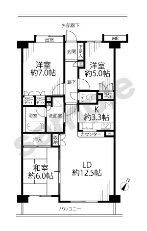 間取り図作成します。最短当日納品します CADを使い正確にきれいに作成します。 イメージ4