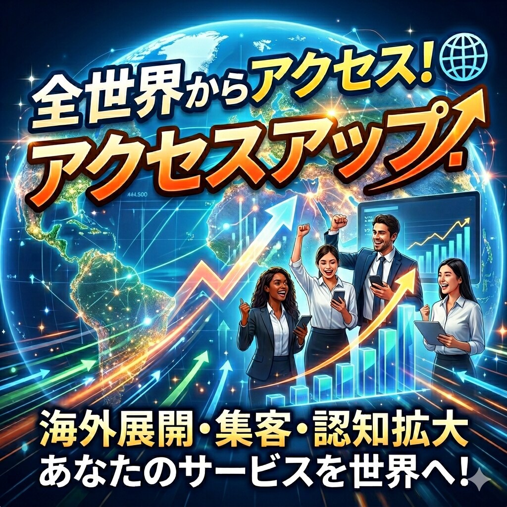 コスパ最強全世界から1日約1,000PV送ります 世界各国からのアクセスが欲しい方に イメージ1