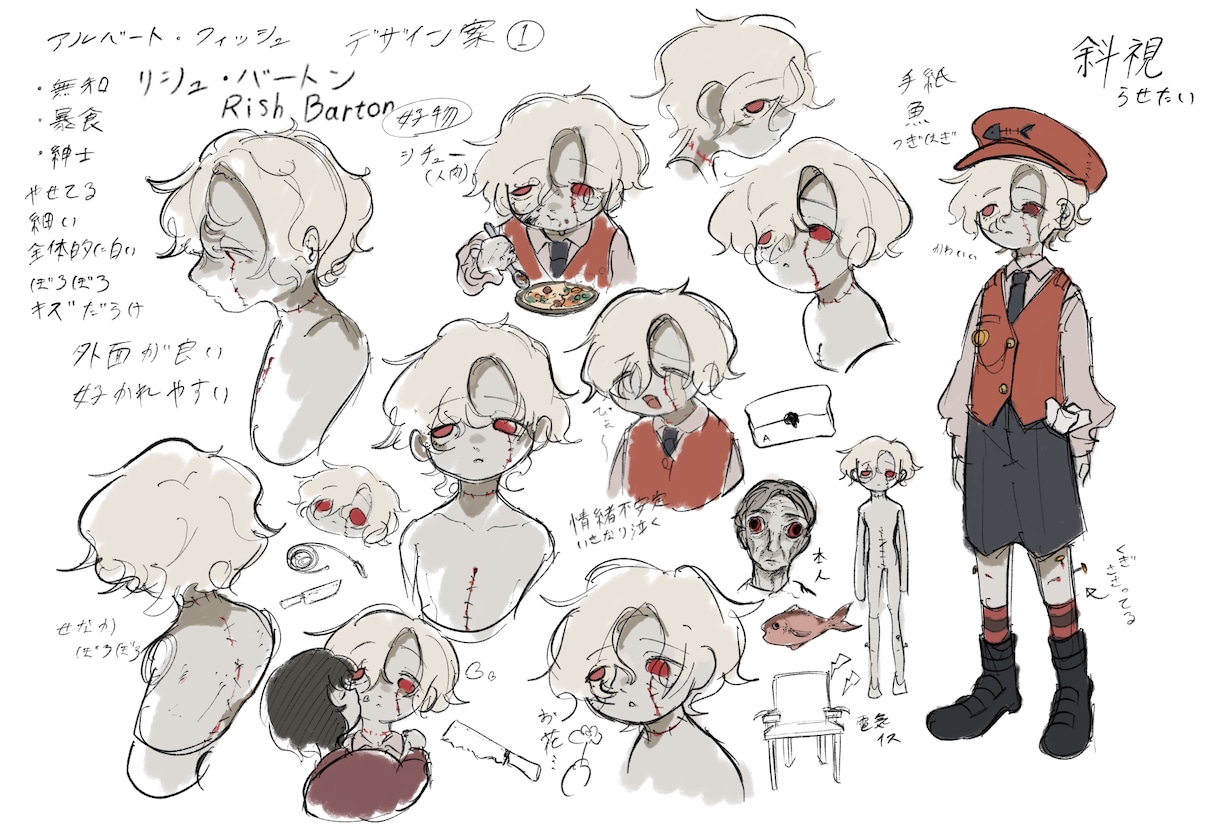 キャラクターをデザインします ご要望にそったキャラクターの三面図と立ち絵を制作します イメージ6