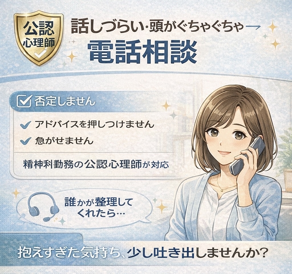 公認心理師が、悩みの整理やカウンセリングを行います 病院やメンクリではなく、自宅でカウンセリングしませんか？ イメージ1