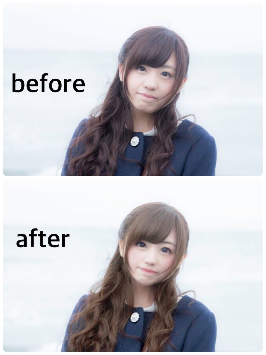 人物写真修正します 自撮りなどを可愛く加工します。キャバクラ系ギャル系が得意です イメージ1