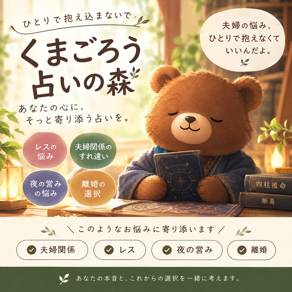 夫婦関係のお悩みを鑑定します 気持ちのすれ違いと、次の一歩を読み解きます イメージ1