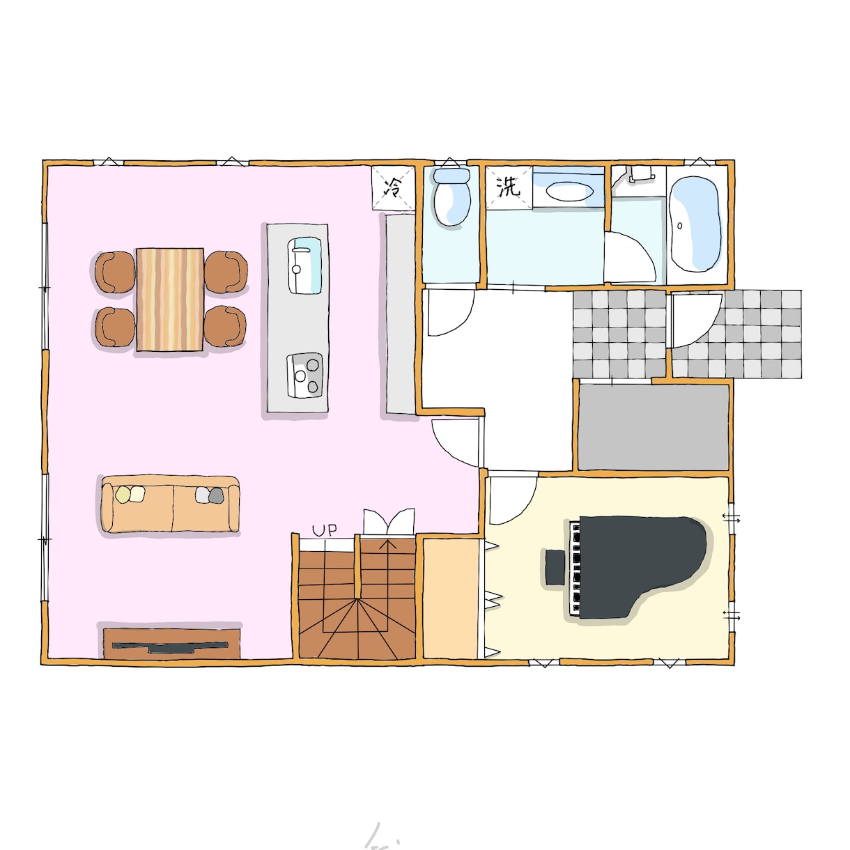 目を惹く手書き間取り図描きます 他社との差つけませんか？最近流行りの手書き間取り図 イメージ1